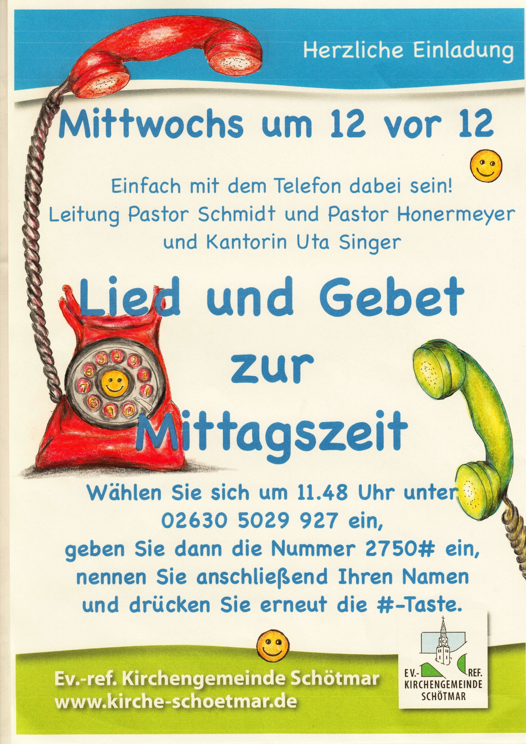 Mittwochs Um 12 Vor 12 Lied Und Gebet Zur Mittagszeit Kilianskirche Schotmar